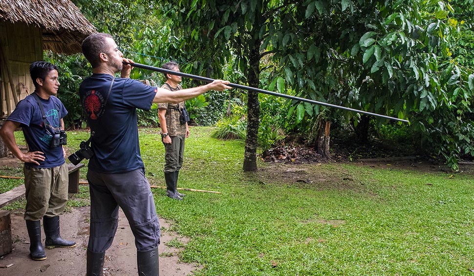 blowgun practice in the amazon jungle