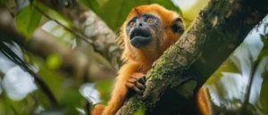 Noisy red howler monkey perched on amazon rainforest tree branch - The Ultimate Guide to Monkeys of the Amazon Rainforest - La Selva Lodge Resort Amazonia